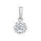 Anhänger 925/- Sterling Silber rhodiniert 1,9 cm Zirkonia