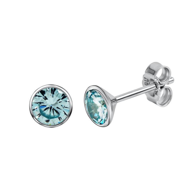 Ohrstecker Silber mit hellblauen Kristallen - 6262.03579/0002 main image 1