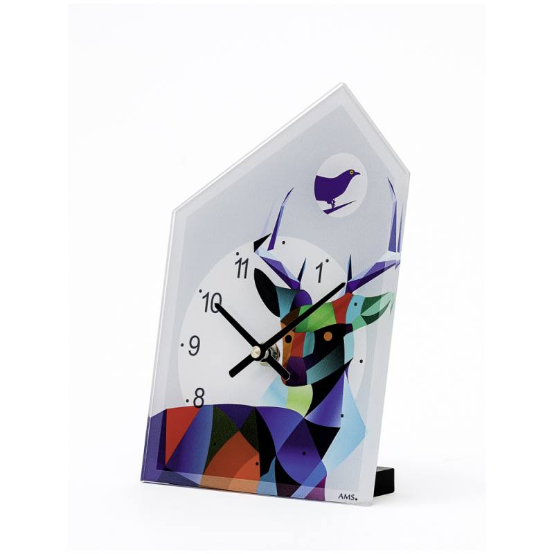 AMS Tischuhr Modern - Quarz Uhr Made In Germany