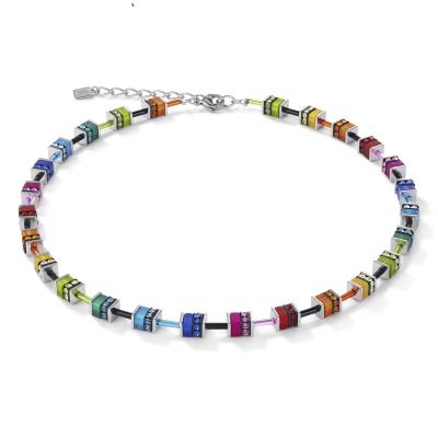 GeoCUBE® Halskette classic Polaris & Strass multicolor