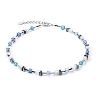 GeoCUBE® Iconic Nature Halskette blau-weiß