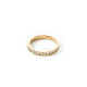 Ring Edelstahl & Kristalle gold kristall