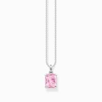 Kette mit pinkem Stein Silber