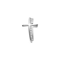 Anhänger Kreuz Zirkonia 925/- Silber rhodiniert...