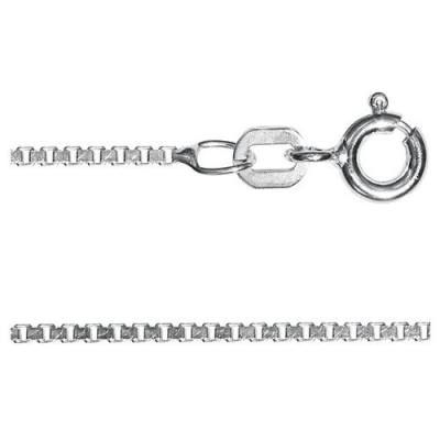 Kette Venezia vierkant 1,20 mm 925/- Silber rhodiniert