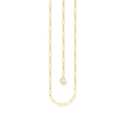 Kette 925 Sterlingsilber vergoldet Gelbgold/ Kaltemail