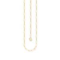 Kette 925 Sterlingsilber vergoldet Gelbgold/ Kaltemail