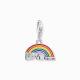 Charm-Anhänger bunter Regenbogen Silber