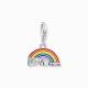 Charm-Anhänger bunter Regenbogen Silber