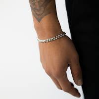 Pavé Cuban Armband 18 cm