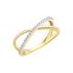 Ring Zirkonia weiß 333/- Gelbgold rhodiniert